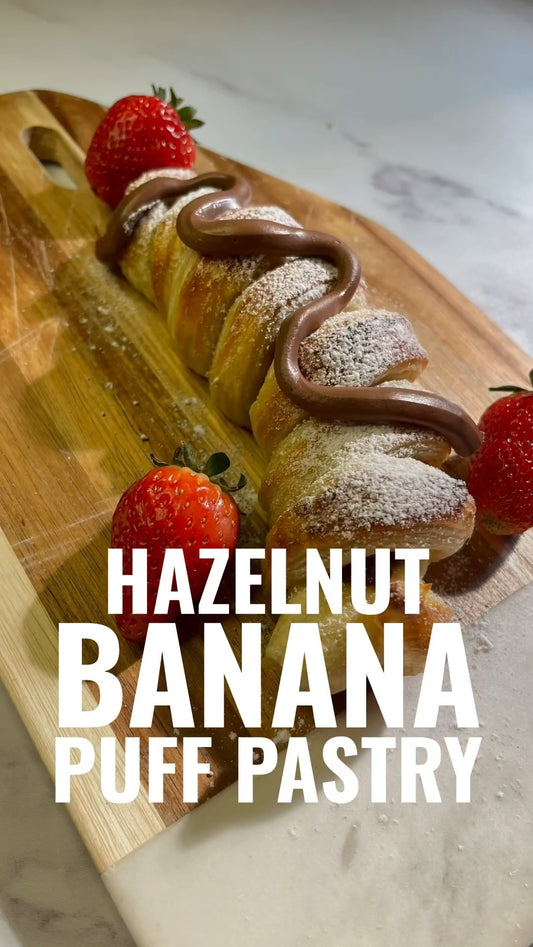 Hazelnut Banana Puff Pastry ⁠