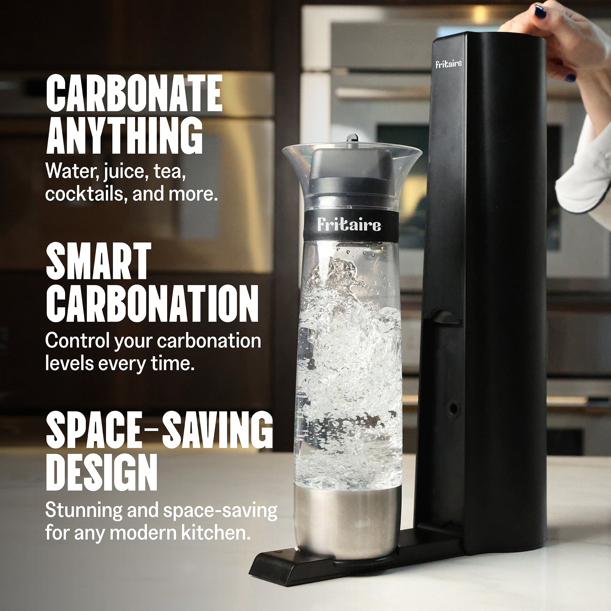 Fritaire Fizze - The Soda Maker Machine, BPA-free, Compact & cordless