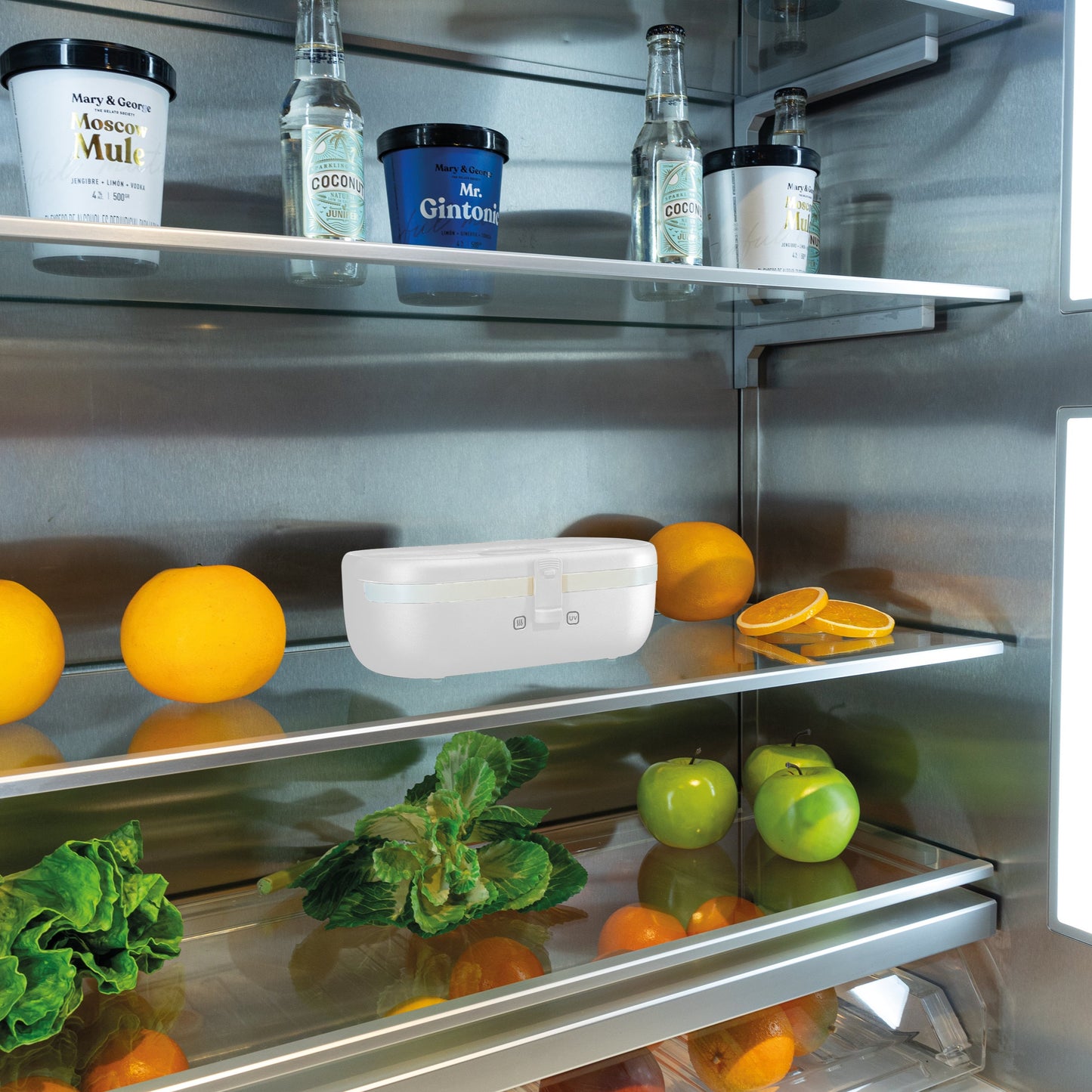 Self-Heating Lunch Box With USB-C Cord and UV LIGHT SANITIZER