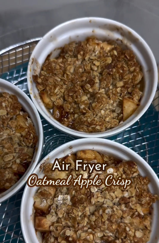 Air Fryer Oatmeal Apple Crisp using my @Fritaire Self-Cleaning Glass Bowl Air Fryer