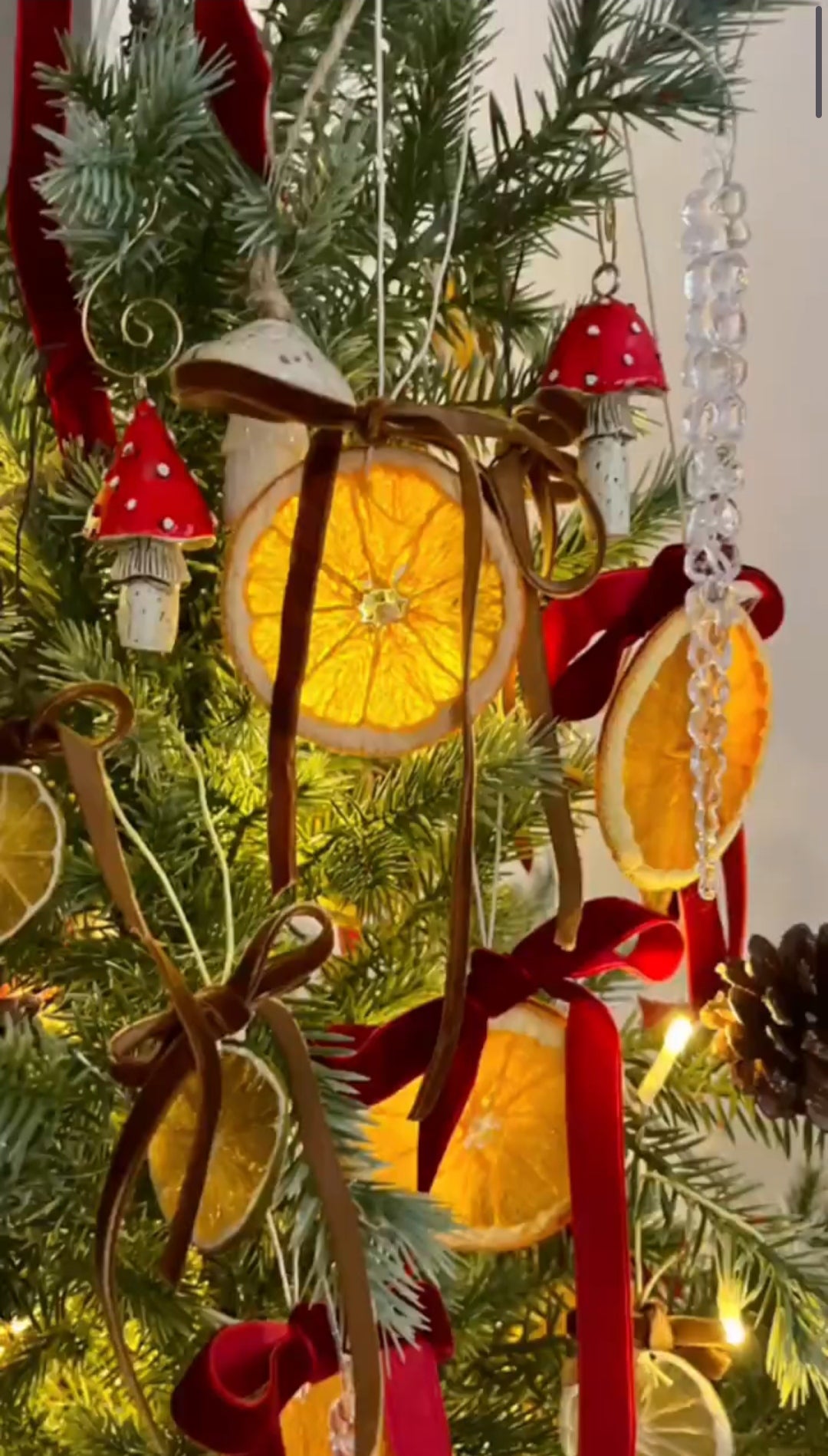 Dried orange ornaments