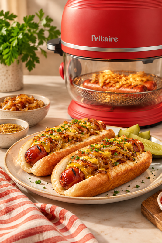 Hot Dogs with Caramelized Onions