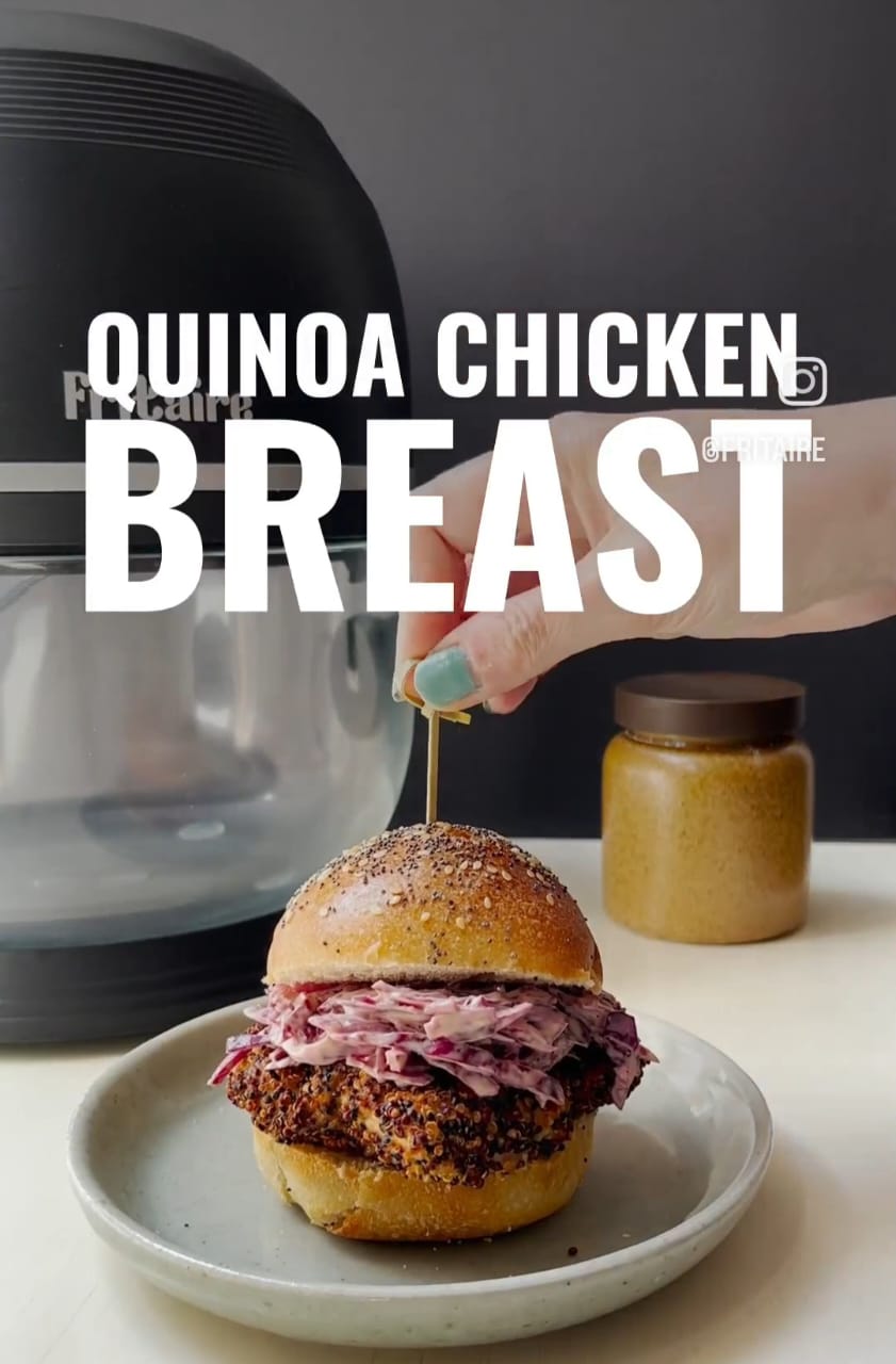 Quinoa Crusted Chicken Burger