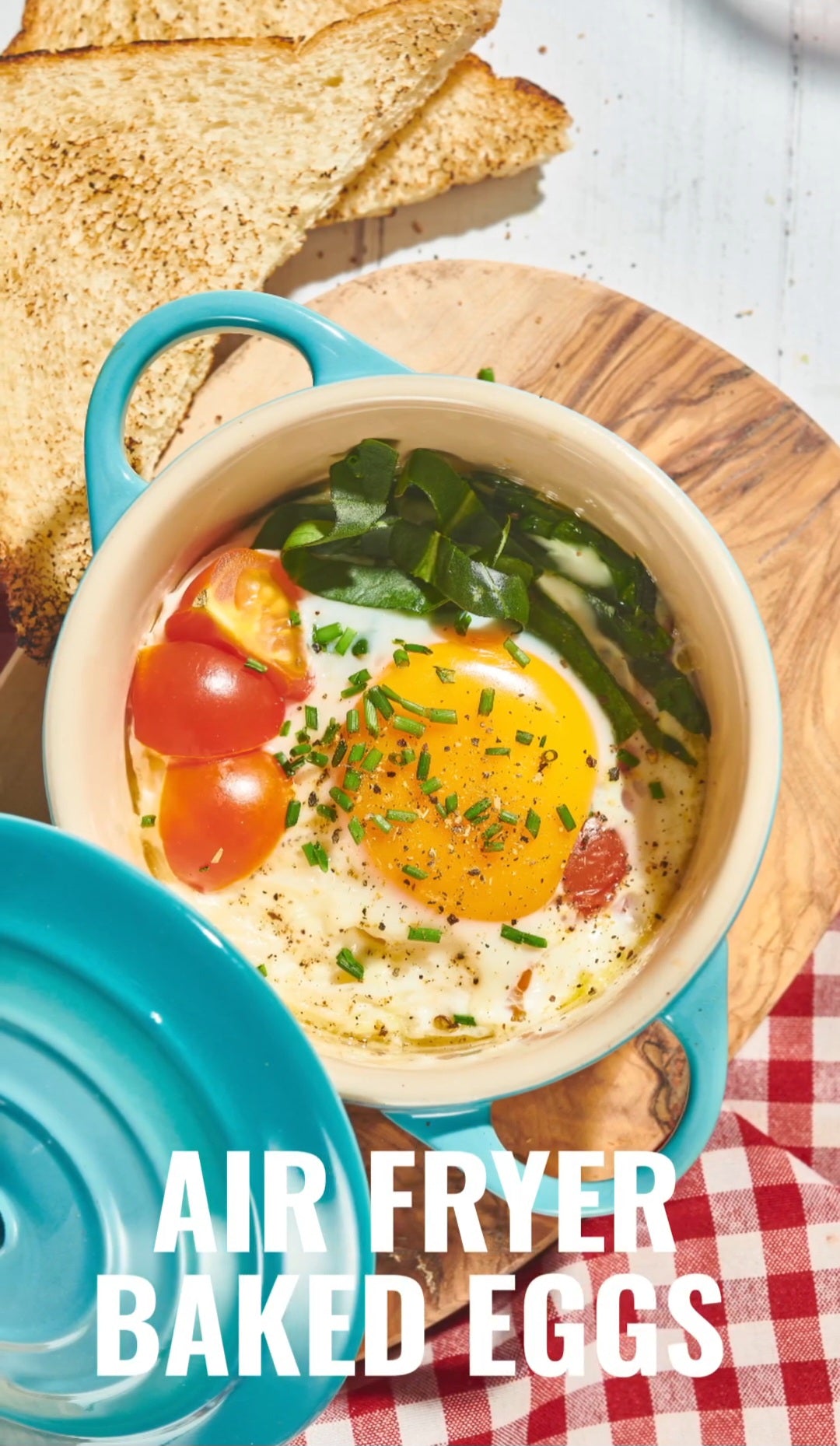 AIR FRYER BAKED EGGS⁠