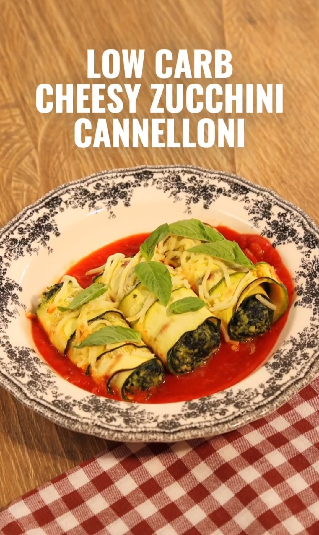 Low-Carb Cheesy Zucchini Cannelloni ⁠