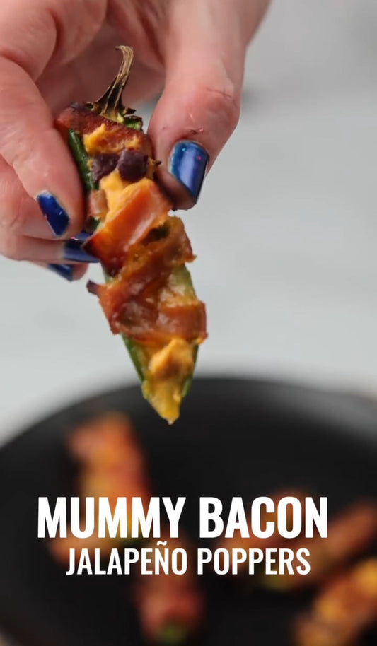 Mummy Bacon Jalapeño Poppers