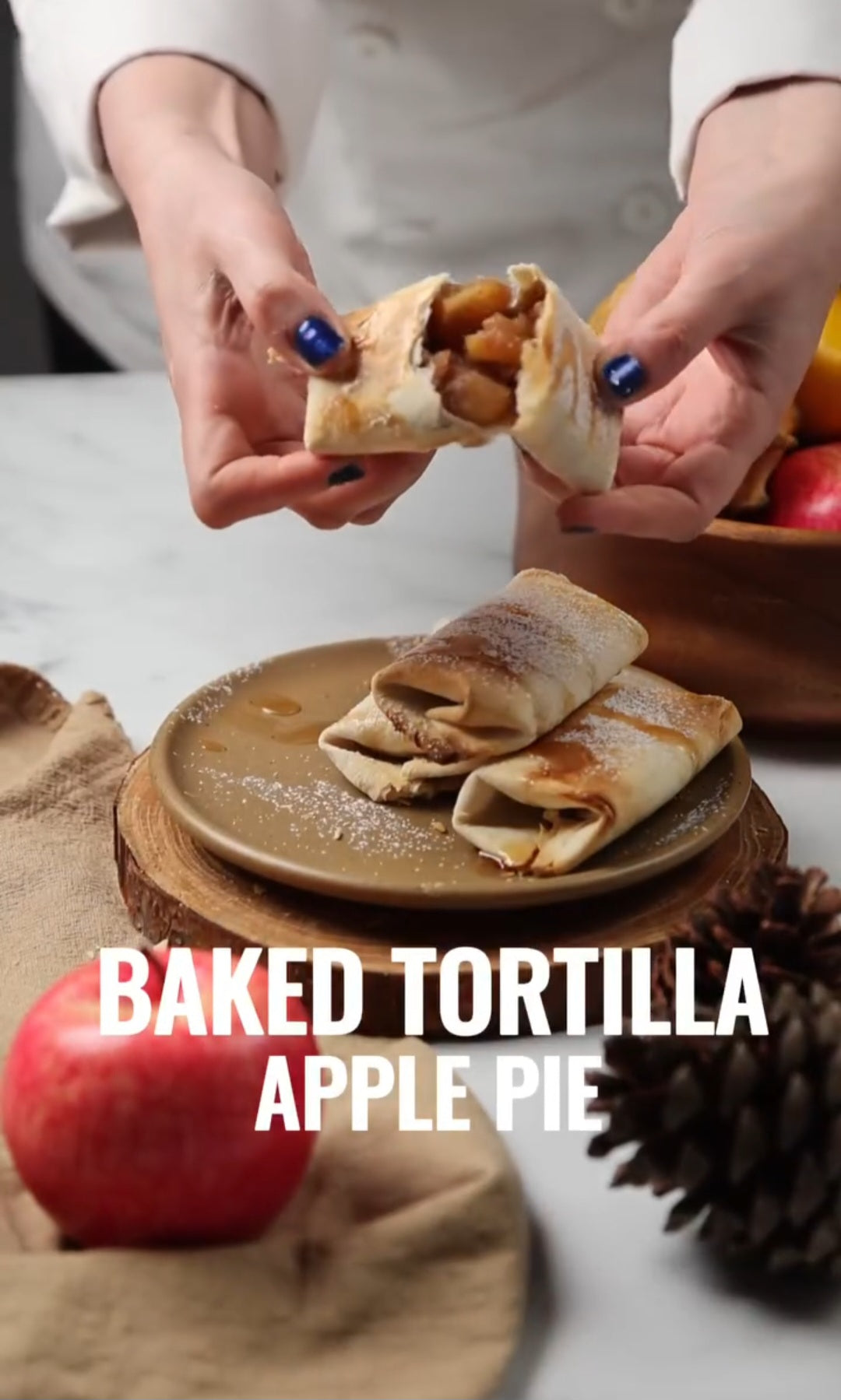 Baked Tortilla Apple Pie