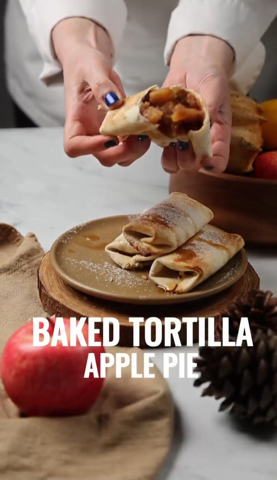 Baked Tortilla Apple Pie
