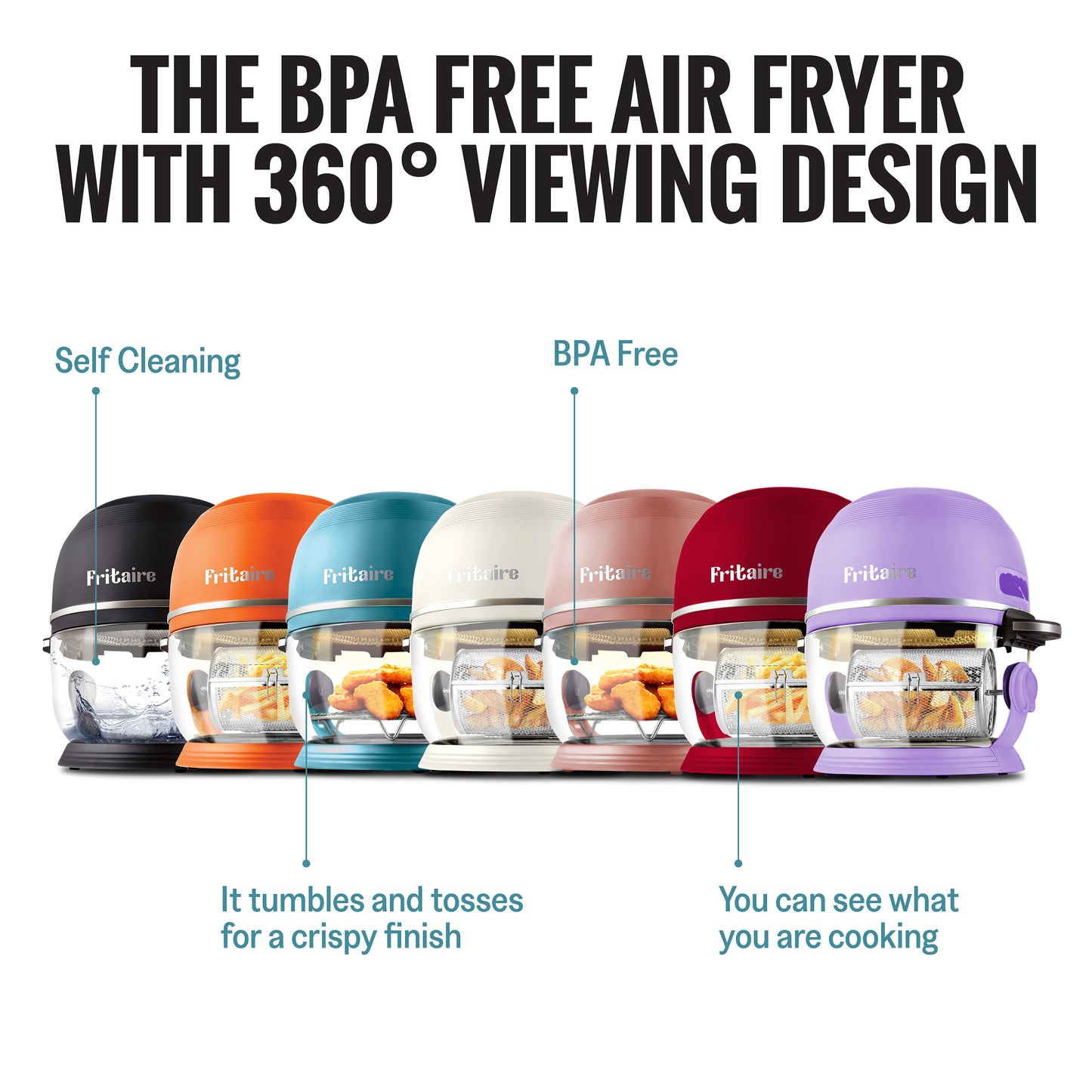 The Self-Cleaning Glass Bowl Air Fryer - LAVENDER