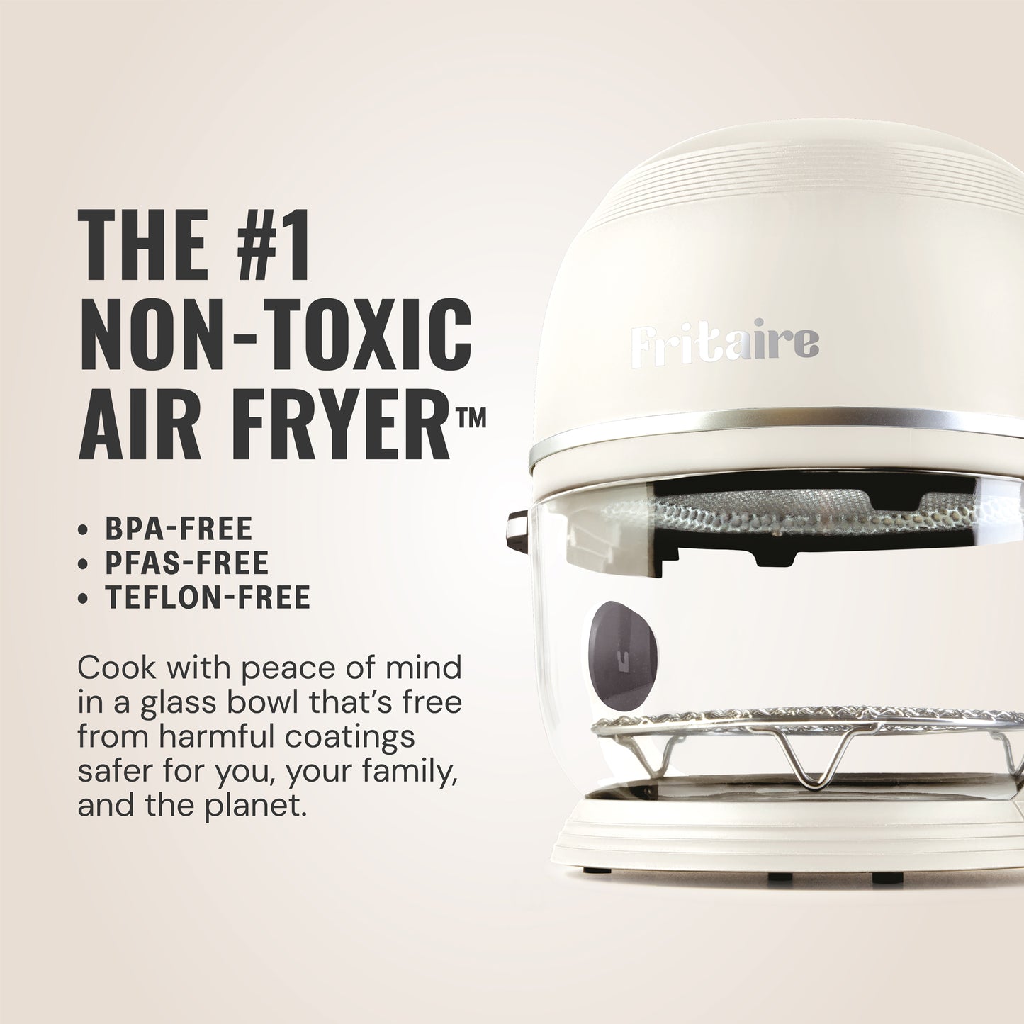 Self-Cleaning Non-Toxic Air Fryer - Cherry