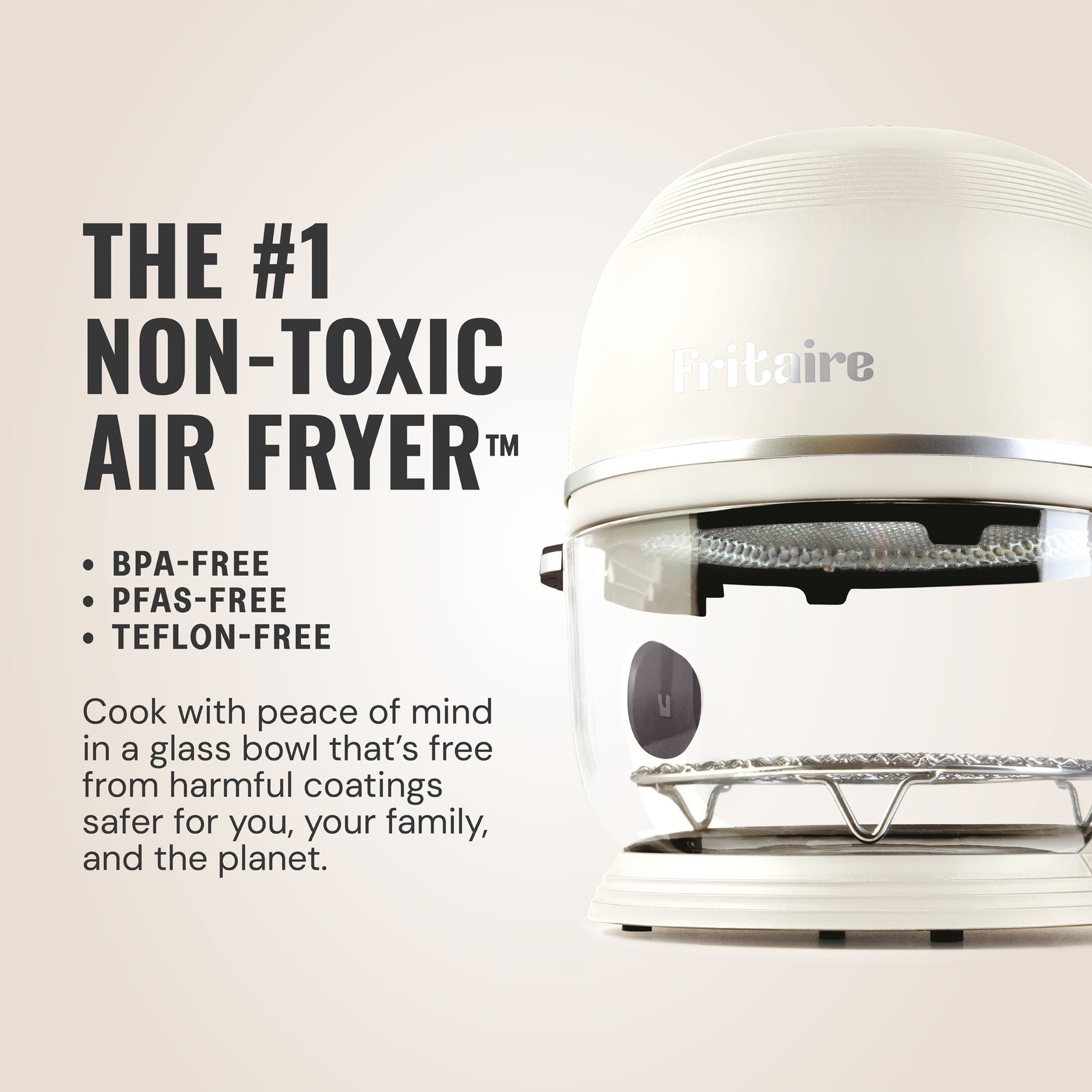 The Self-Cleaning Non-Toxic Air Fryer, Orange | Fritaire!