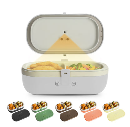 Self-Heating Lunch Box With USB-C Cord and UV LIGHT SANITIZER