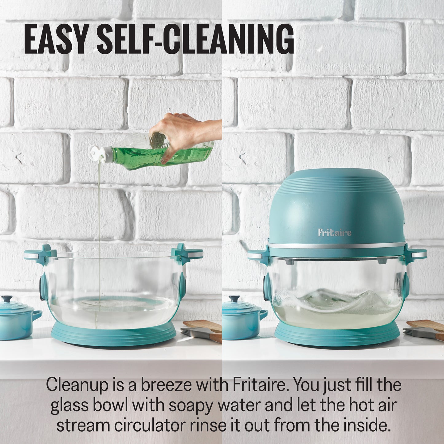 The Self-Cleaning Glass Bowl Air Fryer - LILY WHITE