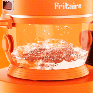Fritaire Self-Cleaning Glass Bowl Air Fryer, 5-Qt, Orange