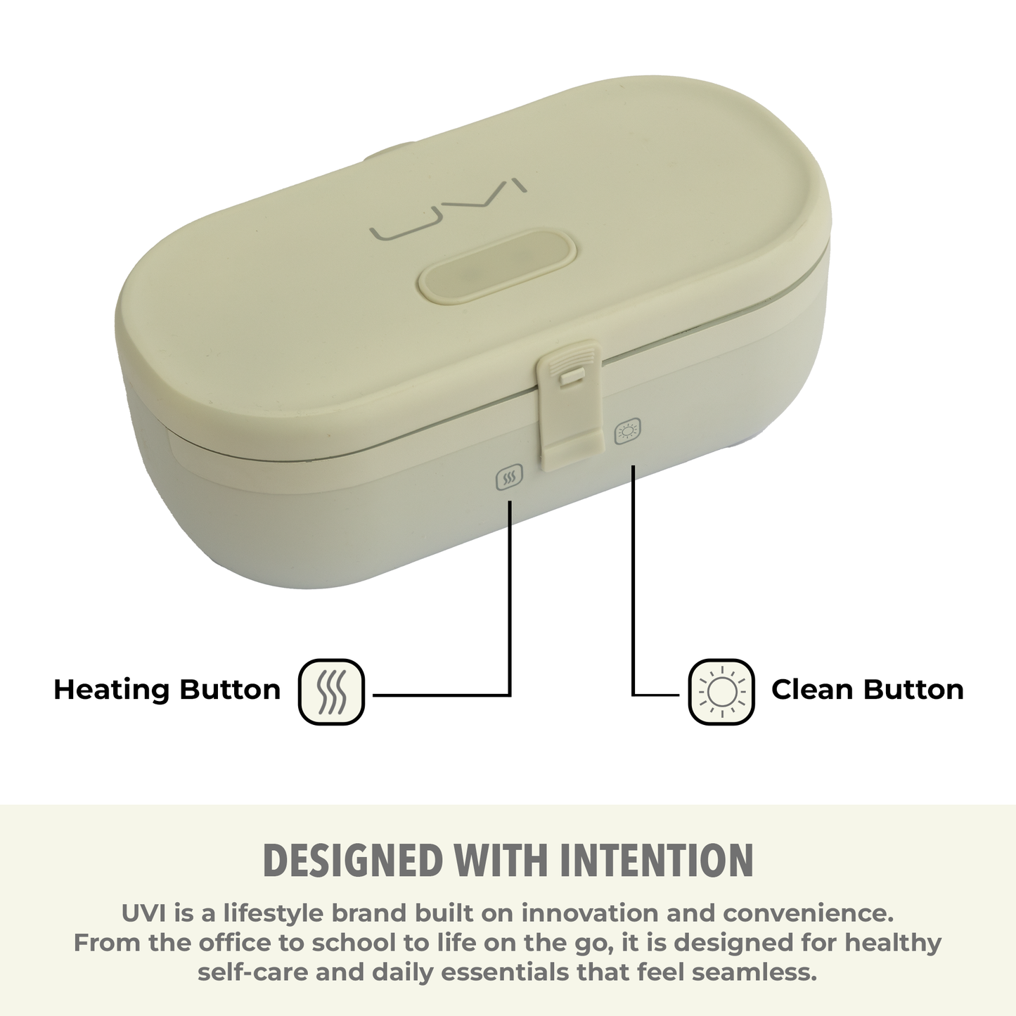 Self-Heating Lunch Box With USB-C Cord and UV LIGHT SANITIZER