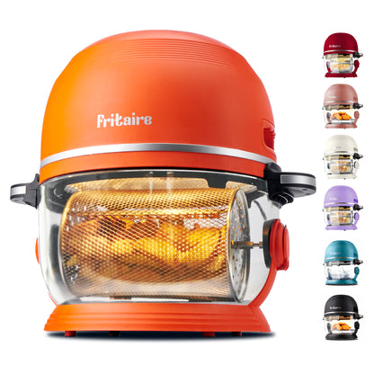 The Self-Cleaning Glass Bowl Air Fryer - ORANGE