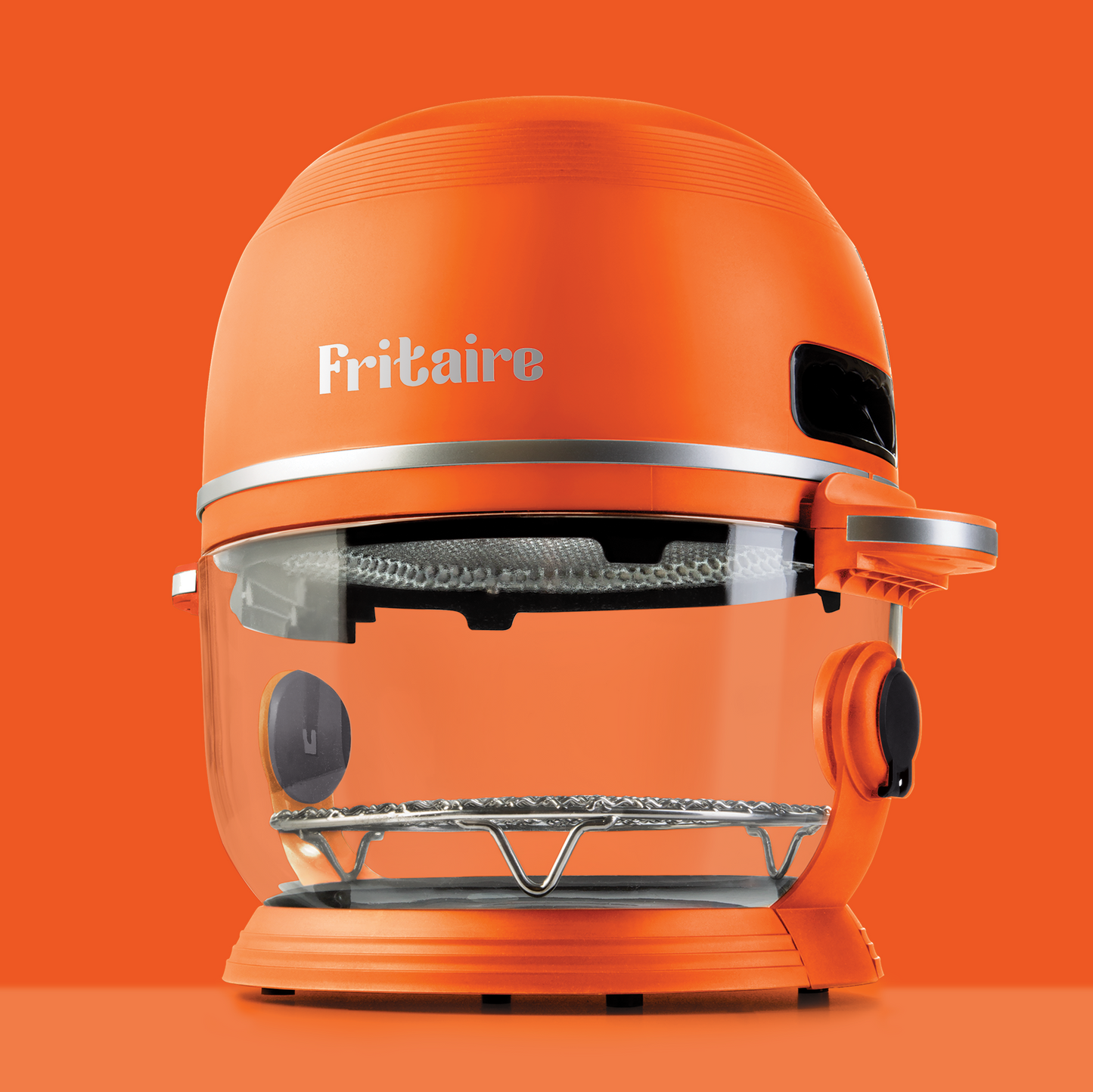 Fritaire, Self-Cleaning and BPA Free Glass Bowl Air Fryer, Orange