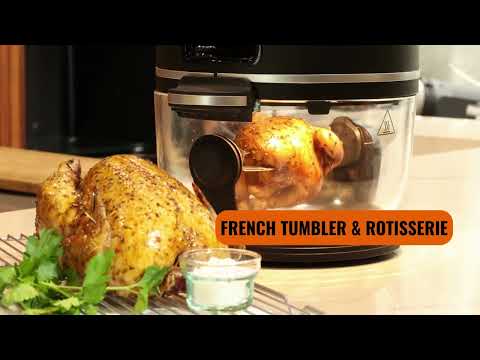 Fritaire BPA Free and Self-Cleaning Glass Bowl Air Fryer - Orange